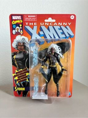 Marvel Storm Action Figure - Black Costume, White Hair, Gold Trim